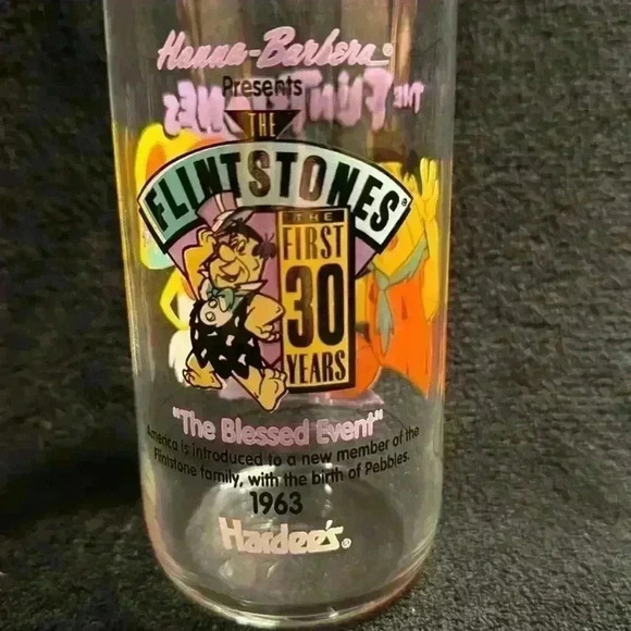 The Flintstones Vintage Drinking Glass “The Blessed Event” - Picture 4 of 5